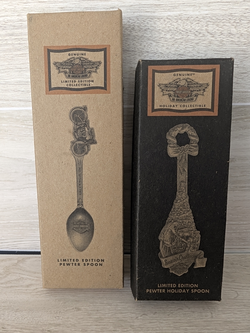 Limited Edition Pewter Holiday Spoon - Brown and Black Gift Box Set